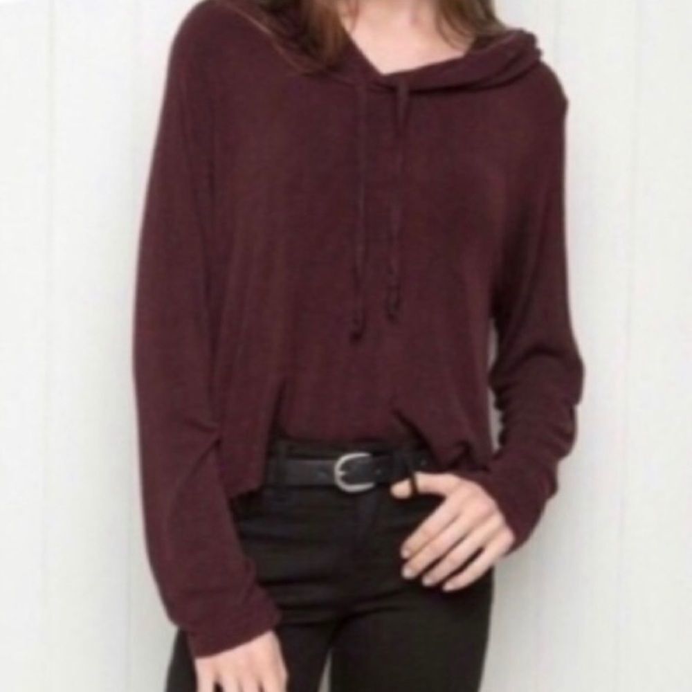 Brandy Melville John Galt burgundy sweatshirt